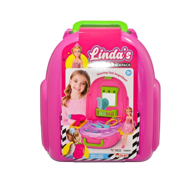 PARAPLY 03839 Linda'nın Güzellik Set Sırt Çantası Kız Erkek Çocuk Oyuncak Eğitici Oyuncaklar ürün görseli 1