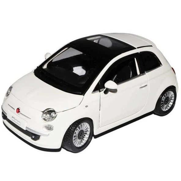 PARAPLY Bburago 1:24 Fiat 500 2007 Model Araba Kız Erkek Çocuk Oyuncak Eğitici Oyuncaklar ürün görseli 1