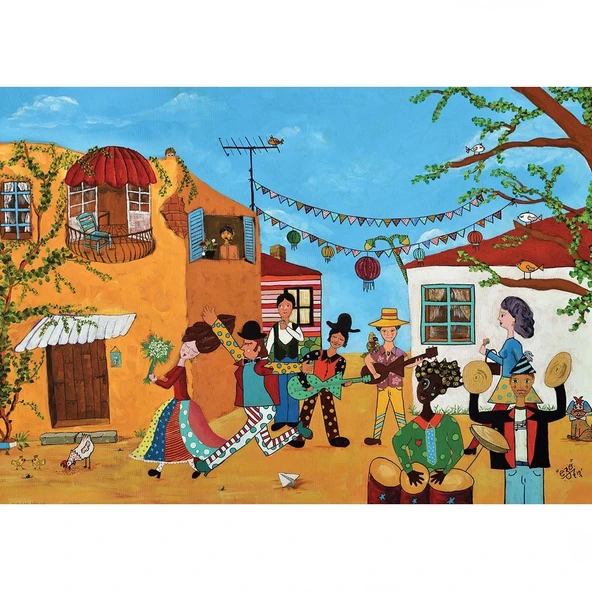 PARAPLY KS Pueblo 1000 Parça Puzzle Kız Erkek Çocuk Oyuncak Eğitici Oyuncaklar ürün görseli 1