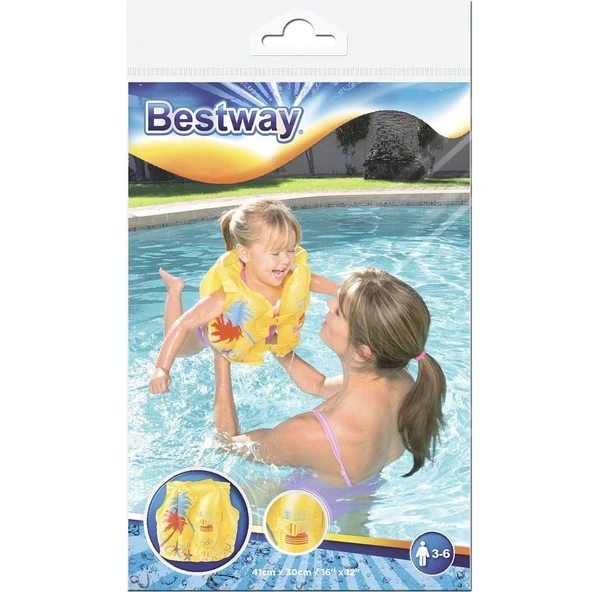 PARAPLY Bestway 32069 Tropikal Desenli Can Yeleği - BW32069 Kız Erkek Çocuk Oyuncak Eğitici Oyuncaklar ürün görseli 1