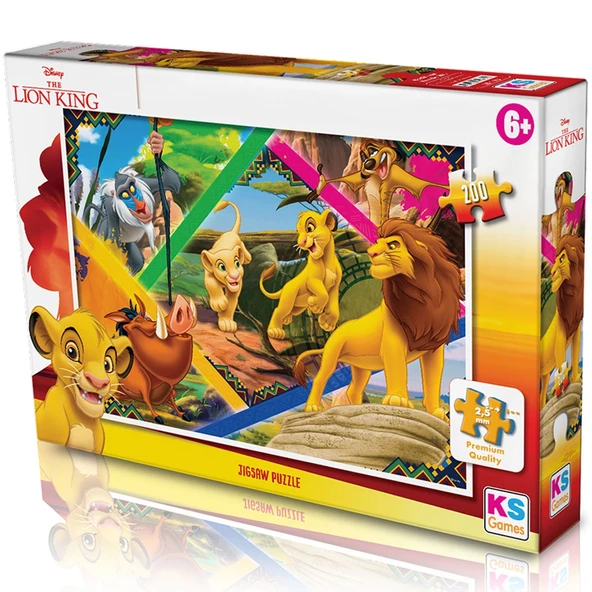 PARAPLY KS Lion King Puzzle 200 Parça Kız Erkek Çocuk Oyuncak Eğitici Oyuncaklar ürün görseli 1