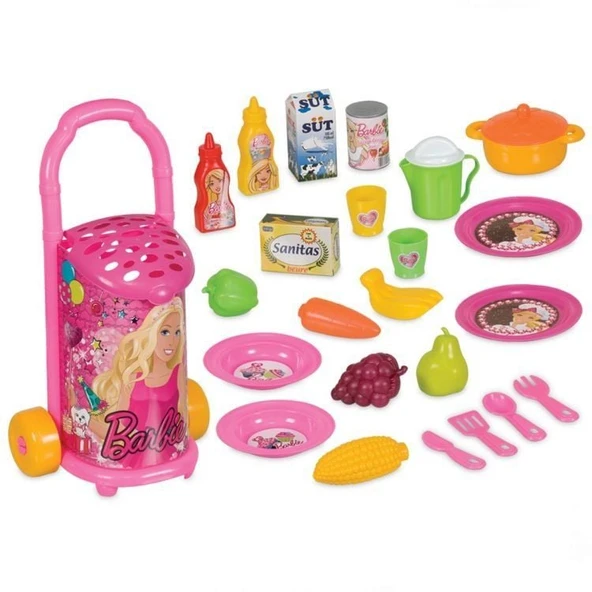 PARAPLY Dede Barbie Pazar Arabası Kız Erkek Çocuk Oyuncak Eğitici Oyuncaklar ürün görseli 1