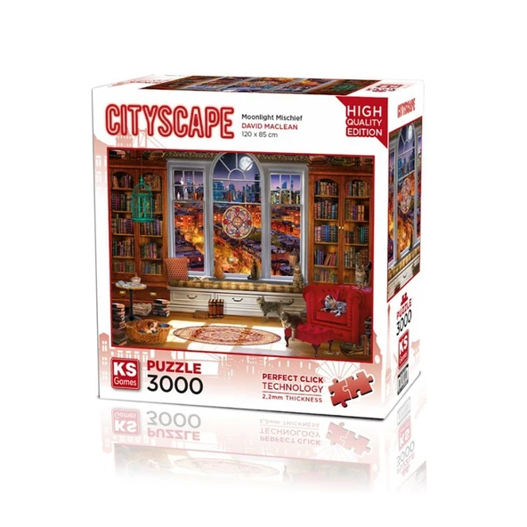 PARAPLY 23020 Moonlight Mischief 3000 Parça Puzzle -KS Puzzle Kız Erkek Çocuk Oyuncak Eğitici Oyuncaklar ürün görseli 1