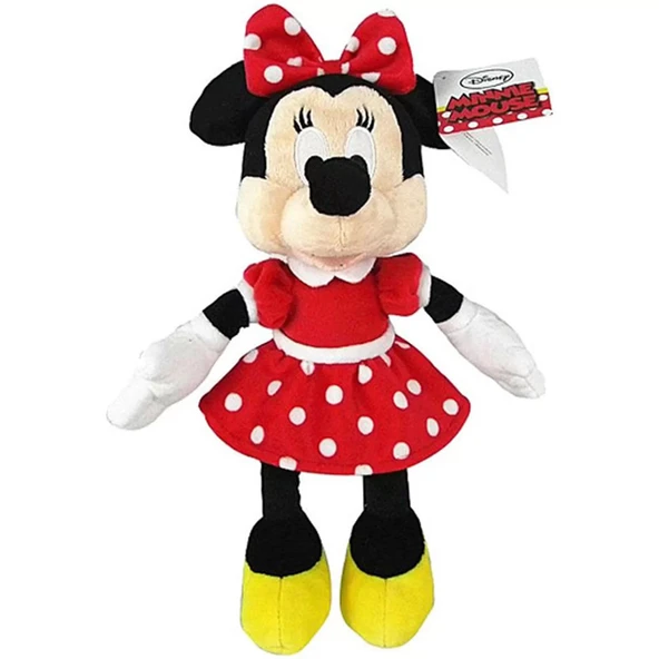 PARAPLY Minnie Kırmızı Elbiseli Peluş 25cm Kız Erkek Çocuk Oyuncak Eğitici Oyuncaklar ürün görseli 1