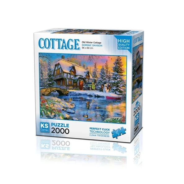 PARAPLY 22526 Old Winter Cottage 2000 Parça Puzzle -KS Puzzle Kız Erkek Çocuk Oyuncak Eğitici Oyuncaklar ürün görseli 1