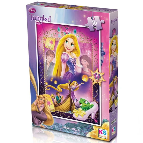 PARAPLY KS Tangled 50 Parça Puzzle Kız Erkek Çocuk Oyuncak Eğitici Oyuncaklar ürün görseli 1