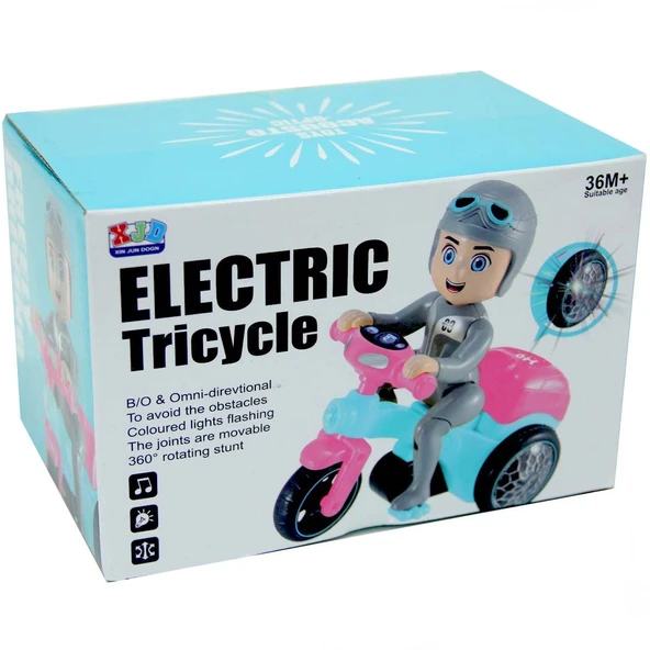 PARAPLY Electric Tricycle Pilli Işıklı Sesli Motorsiklet Kız Erkek Çocuk Oyuncak Eğitici Oyuncaklar ürün görseli 1