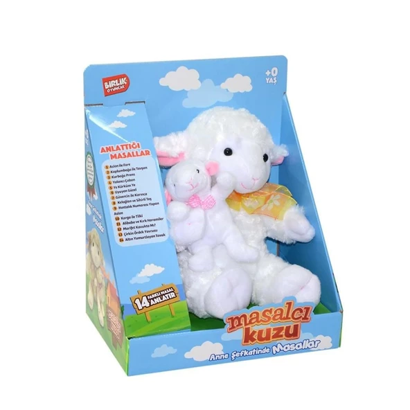 PARAPLY M-1117526-12 YAVRULU MASAL ANLATAN KUZU PELUŞ -BRL Kız Erkek Çocuk Oyuncak Eğitici Oyuncaklar ürün görseli 1