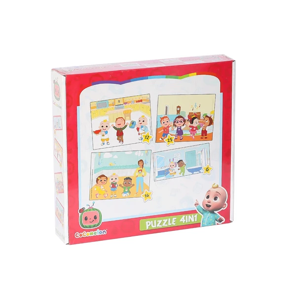 PARAPLY CO7899 Cocomelon 4IN1 Puzzle Kız Erkek Çocuk Oyuncak Eğitici Oyuncaklar ürün görseli 1