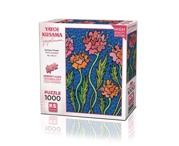 PARAPLY KS Puzzle 1000 Parça Yayoi Kusama Summer Flowers Kız Erkek Çocuk Oyuncak Eğitici Oyuncaklar ürün görseli 1