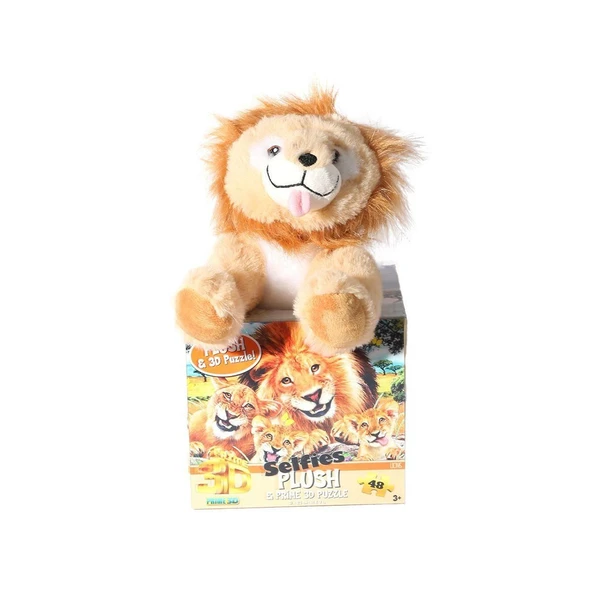 PARAPLY PRM 15803 Prime 3D Aslan Peluş Selfie 48 Parça Puzzle Kız Erkek Çocuk Oyuncak Eğitici Oyuncaklar ürün görseli 1