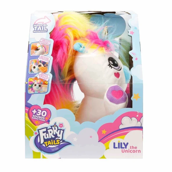 PARAPLY 72033 Lily Sesli ve Işıklı Unicorn Peluş Kız Erkek Çocuk Oyuncak Eğitici Oyuncaklar ürün görseli 1