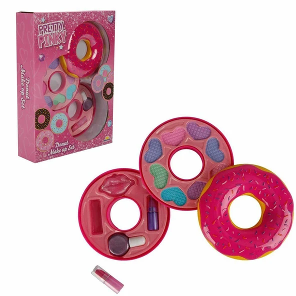 PARAPLY 2596 Donut Şekilli 2 Katlı Makyaj Güzellik Seti -Sunman Kız Erkek Çocuk Oyuncak Eğitici Oyuncaklar ürün görseli 1