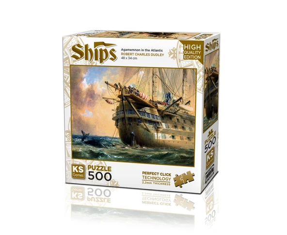 PARAPLY KS Puzzle 500 Parça Ships Agamennon in the Atlantic Kız Erkek Çocuk Oyuncak Eğitici Oyuncaklar ürün görseli 1