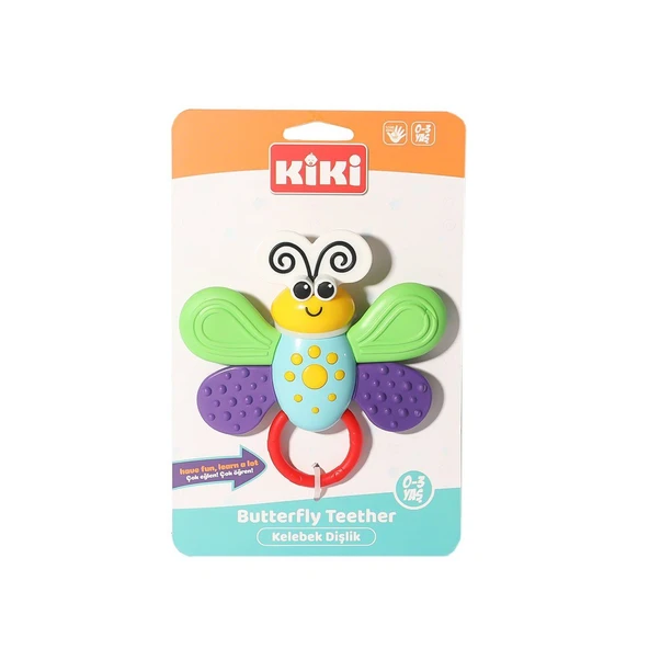 PARAPLY AE-2201 Kelebek Dişlik Çıngırak -Kiki Kız Erkek Çocuk Oyuncak Eğitici Oyuncaklar ürün görseli 1