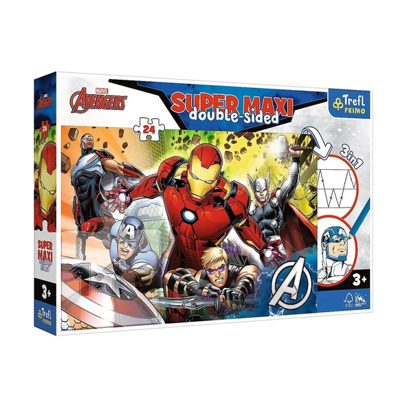 PARAPLY PUZZLE-41007 Süper Maxi Avengers 24 Parça Çocuk Puzzle Kız Erkek Çocuk Oyuncak Eğitici Oyuncaklar ürün görseli 1