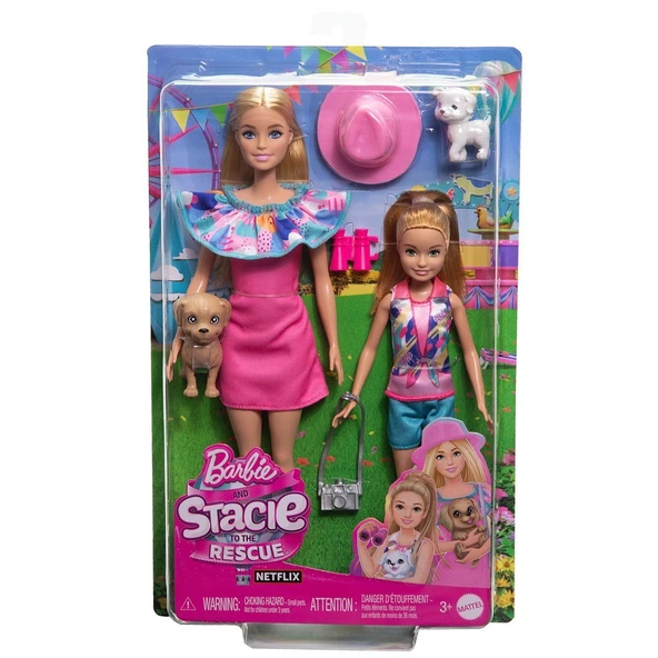 PARAPLY HRM09 Barbie ve Stacie Kız Kardeşler İkili Set - Barbie & Stacie To The Rescue Kız Erkek Çocuk Oyunc ürün görseli 1