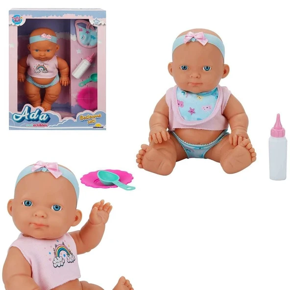 PARAPLY Ada Bebek Beslenme Seti 23cm Oyuncak Et Bebek Kız Erkek Çocuk Oyuncak Eğitici Oyuncaklar ürün görseli 1