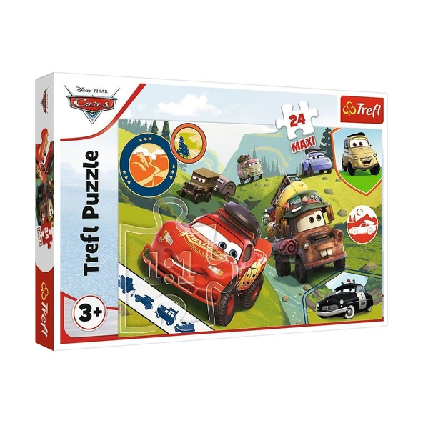 PARAPLY PUZZLE-14352 Maxi Disney Cars 3 24 Parça Çocuk Puzzle Kız Erkek Çocuk Oyuncak Eğitici Oyuncaklar ürün görseli 1