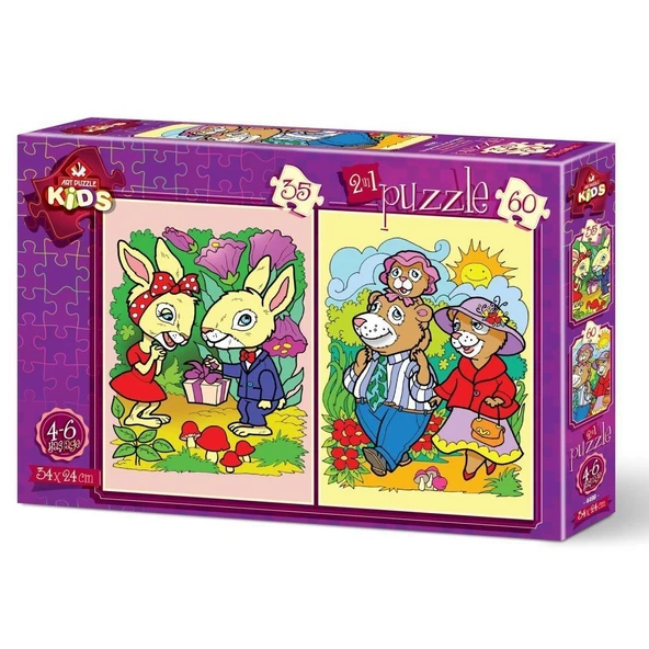 PARAPLY 4489 Penguenler 12+24 Parça Çocuk Puzzle Kız Erkek Çocuk Oyuncak Eğitici Oyuncaklar ürün görseli 1