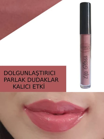 Make Up Likit Işıldayan Dolgunlaştırıcı Parlak Nude Kahverengi Lips Glos Ruj ürün görseli 1