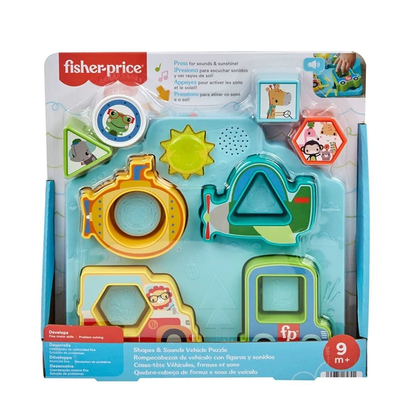 PARAPLY HRP31 Fisher-Price Şekiller ve Sesler Puzzle Kız Erkek Çocuk Oyuncak Eğitici Oyuncaklar ürün görseli 1