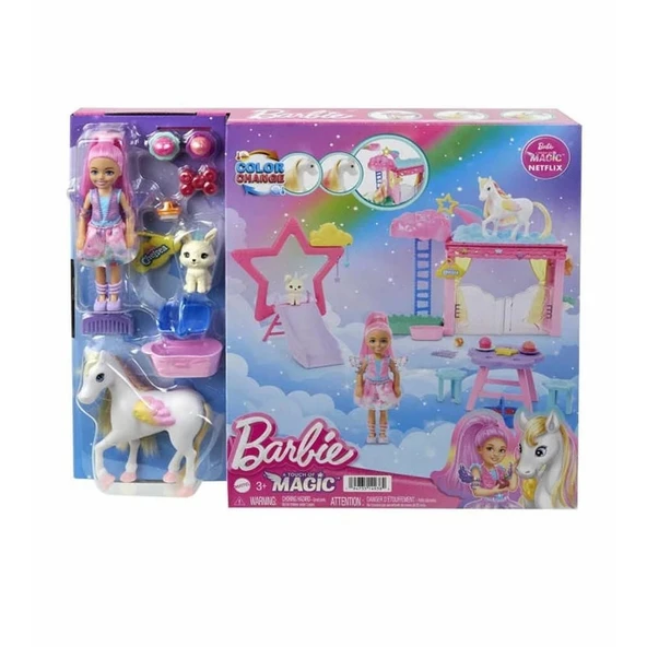 PARAPLY Barbie A Touch Of Magic Chelsea ve Pegasus Oyun Seti HNT67 Kız Erkek Çocuk Oyuncak Eğitici Oyuncakla ürün görseli 1