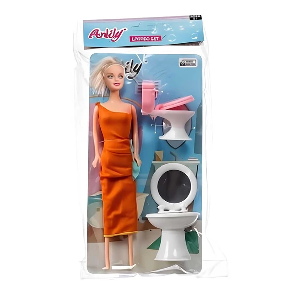 PARAPLY Oydaş Anlily Poşette Klozetli Bebek 2445 Kız Erkek Çocuk Oyuncak Eğitici Oyuncaklar ürün görseli 1