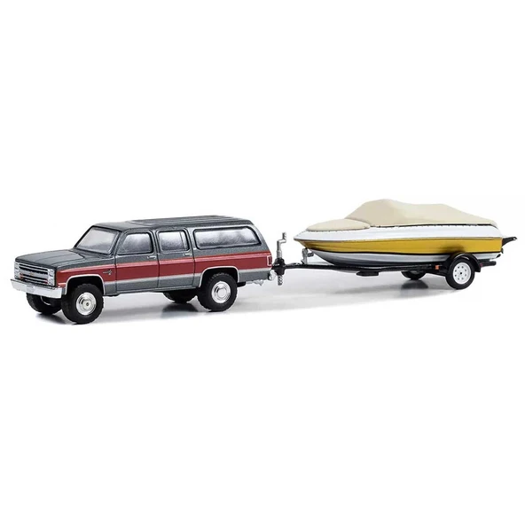 PARAPLY Greenlight 1/64 1987 Chevrolet Suburban K20 Silverado Kız Erkek Çocuk Oyuncak Eğitici Oyuncaklar ürün görseli 1