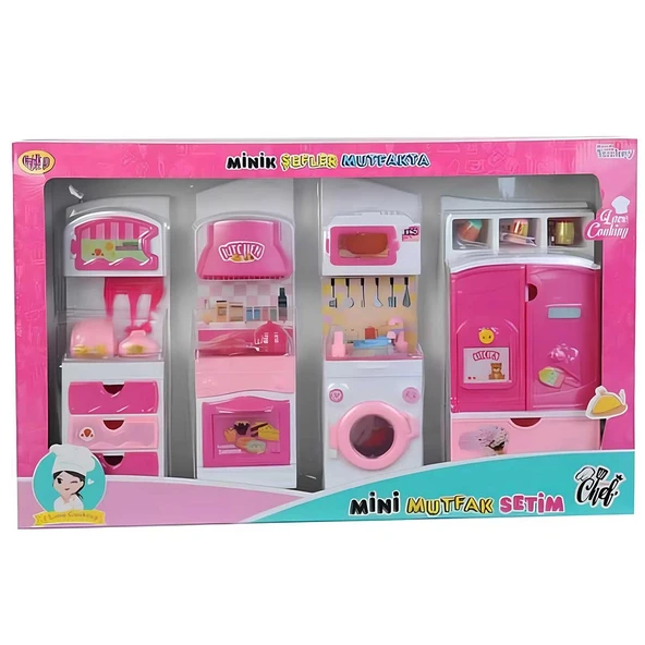 PARAPLY Oydaş Minik Sefler 4lü Dolap Seti 02365 Kız Erkek Çocuk Oyuncak Eğitici Oyuncaklar ürün görseli 1