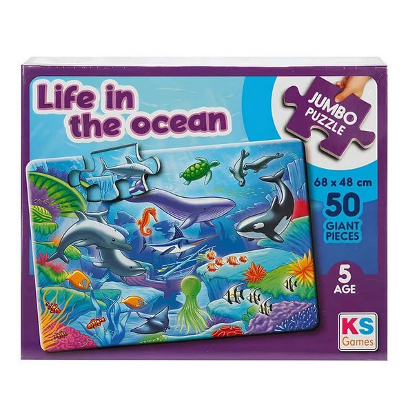 PARAPLY KS Games Life In The Ocean 50 Parça Kız Erkek Çocuk Oyuncak Eğitici Oyuncaklar ürün görseli 1