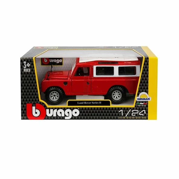 PARAPLY 22063 Land Rover Series II Model Araba 1:24 Kırmızı -Sunman Kız Erkek Çocuk Oyuncak Eğitici Oyuncakl ürün görseli 1