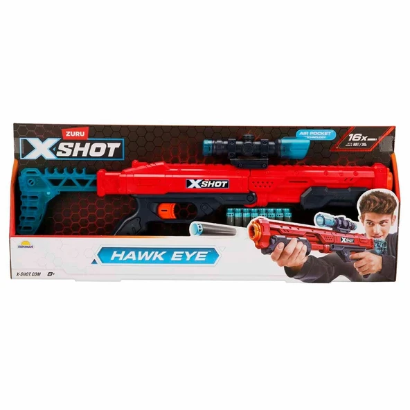 PARAPLY Silah Sünger Atan Excel Hawk Eye 16 Mermili Kız Erkek Çocuk Oyuncak Eğitici Oyuncaklar ürün görseli 1