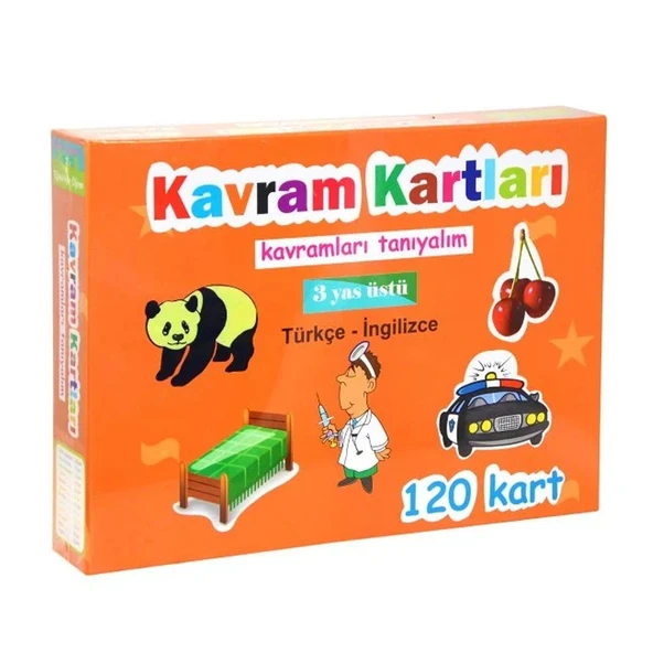 PARAPLY KZL-145 Kavram Kartları 120 Kart Kız Erkek Çocuk Oyuncak Eğitici Oyuncaklar ürün görseli 1
