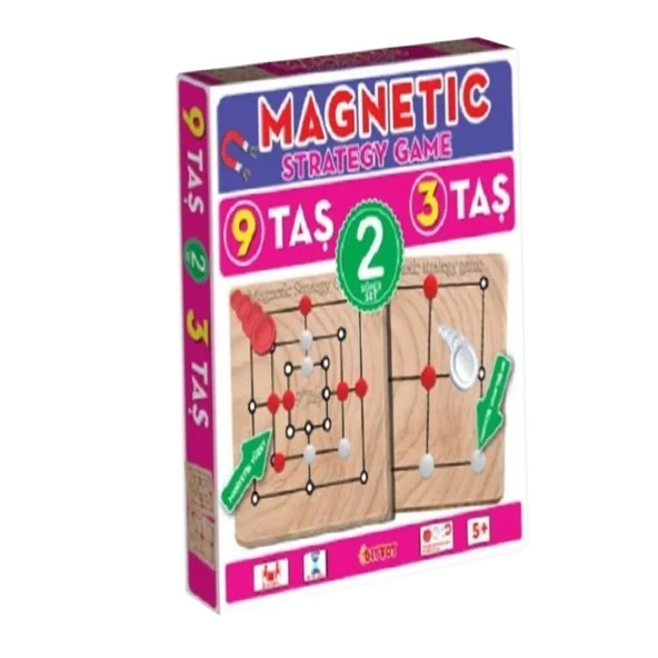 PARAPLY 1531549 Manyetik Strateji Oyunları 9 Taş+3 Taş -Dıytoy Kız Erkek Çocuk Oyuncak Eğitici Oyuncaklar ürün görseli 1