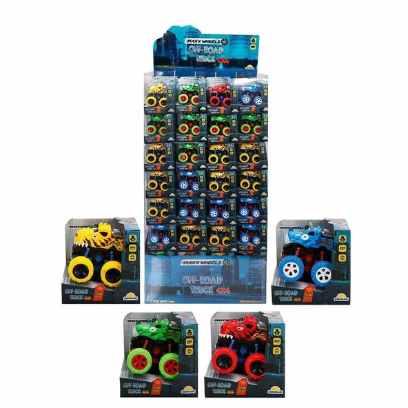 PARAPLY Maxx Wheels Speed Dinosaur Off Road Aracı 10cm - 1adet Stokta Olan Gönderilir Kız Erkek Çocuk Oyunca ürün görseli 1