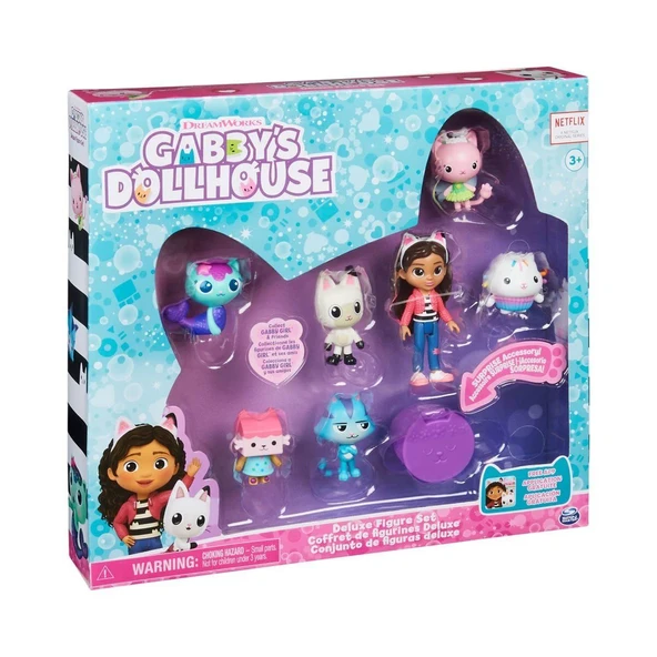 PARAPLY 64840 Gabbys Dollhouse Delüks 7li Figür Seti Kız Erkek Çocuk Oyuncak Eğitici Oyuncaklar ürün görseli 1