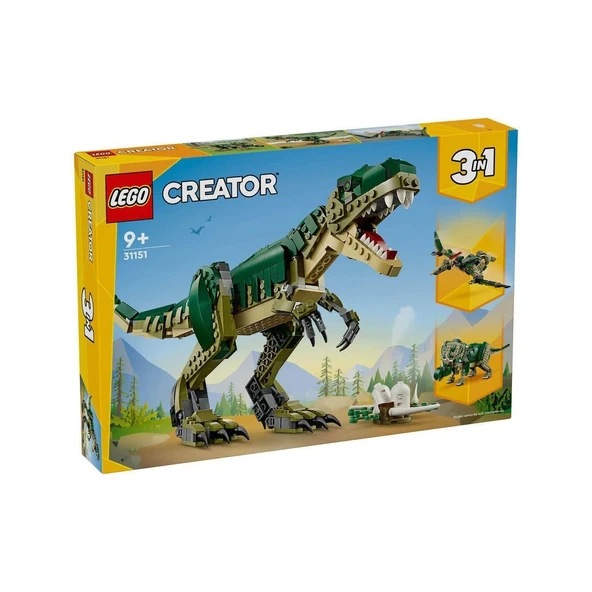 PARAPLY 31151 Lego Creator 3ü1 arada T. rex 626 parça +9 yaş Kız Erkek Çocuk Oyuncak Eğitici Oyuncaklar ürün görseli 1
