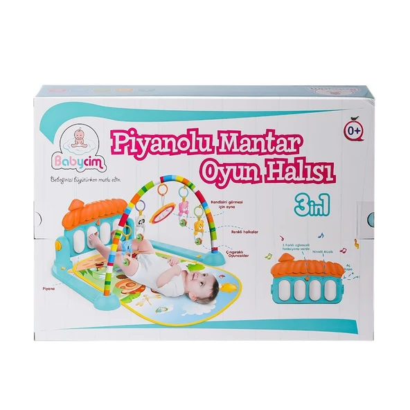 PARAPLY HE0639 BABYCİM MANTAR PİYAONOLU HALI Kız Erkek Çocuk Oyuncak Eğitici Oyuncaklar ürün görseli 1