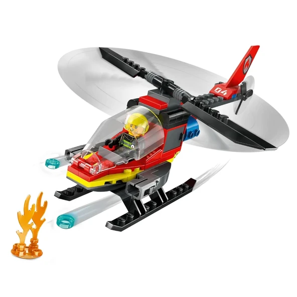 PARAPLY LEGO Fire Rescue Helicopter 60411 Kız Erkek Çocuk Oyuncak Eğitici Oyuncaklar ürün görseli 1