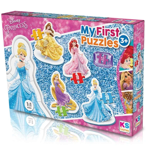 PARAPLY KS Princess My First 4 in 1 Puzzle Kız Erkek Çocuk Oyuncak Eğitici Oyuncaklar ürün görseli 1