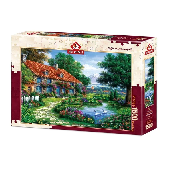 PARAPLY 4551 Art Puzzle Kuğulu Bahçe 1500 parça Puzzle / +15 yaş Kız Erkek Çocuk Oyuncak Eğitici Oyuncaklar ürün görseli 1