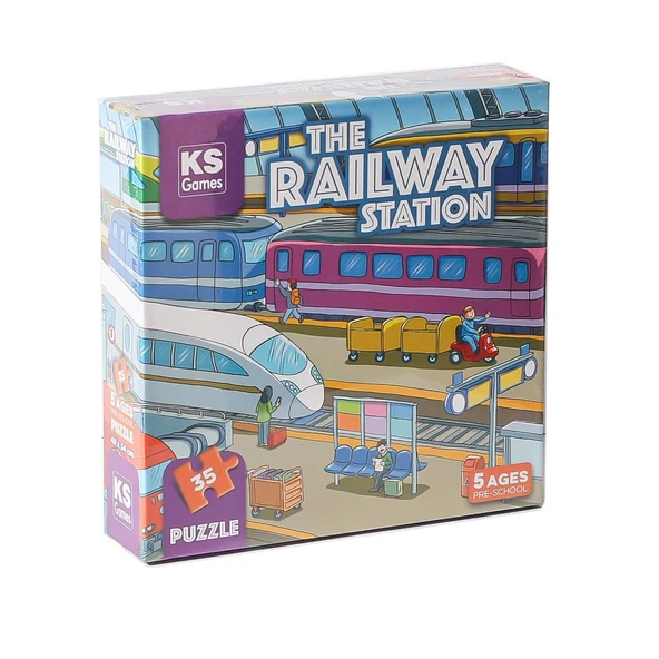 PARAPLY PRS 32712 The Railway Station Pre School Puzzle -Ks Puzzle Kız Erkek Çocuk Oyuncak Eğitici Oyuncakla ürün görseli 1