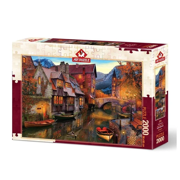PARAPLY 5476 Art Puzzle Kanal Boyu Evleri 2000 Parça Puzzle Kız Erkek Çocuk Oyuncak Eğitici Oyuncaklar ürün görseli 1