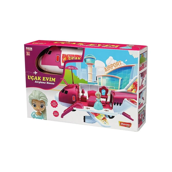 PARAPLY ERN-2013 Heroes Toys Uçak Ev Bebek Seti Kız Erkek Çocuk Oyuncak Eğitici Oyuncaklar ürün görseli 1