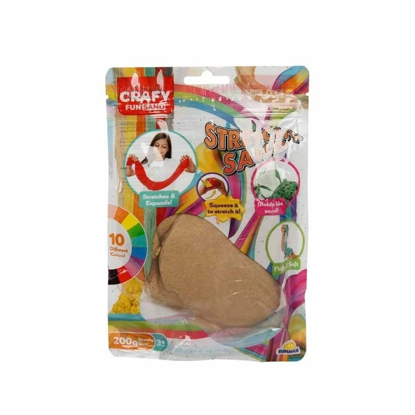 PARAPLY 3599 Crafy Streç Oyun Kumu Naturel 200 g Kız Erkek Çocuk Oyuncak Eğitici Oyuncaklar ürün görseli 1