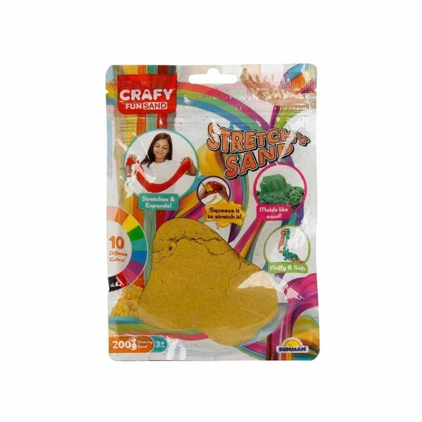 PARAPLY 3600 Crafy Streç Oyun Kumu Sarı 200 g Kız Erkek Çocuk Oyuncak Eğitici Oyuncaklar ürün görseli 1