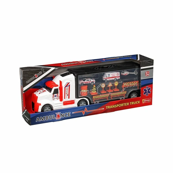 PARAPLY ERN-877 Heroes Toys Çantalı Ambulans Taşıyıcı Tır Seti - Eren Oyuncak Kız Erkek Çocuk Oyuncak Eğitic ürün görseli 1