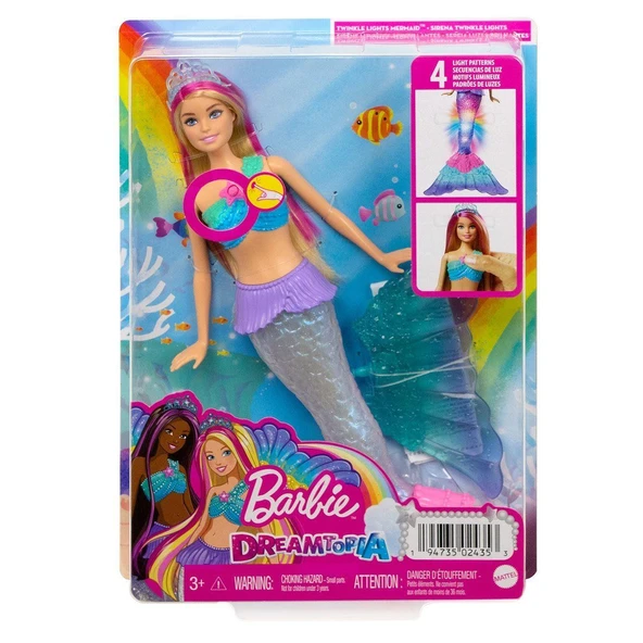 PARAPLY HDJ36 Barbie, Işıltılı Deniz Kızı, Dreamtopia Hayaller Ülkesi Kız Erkek Çocuk Oyuncak Eğitici Oyunca ürün görseli 1