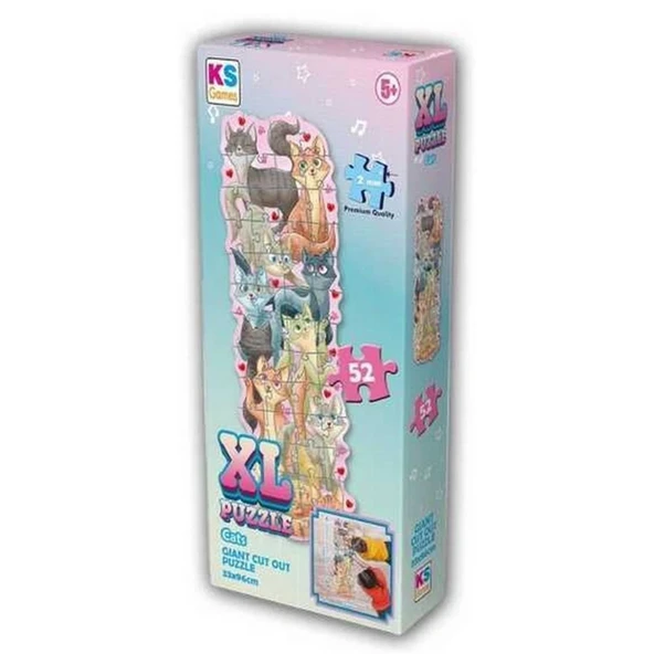 PARAPLY Ks Games Cats XL Puzzle 52 Parça KS-28617 Kız Erkek Çocuk Oyuncak Eğitici Oyuncaklar ürün görseli 1